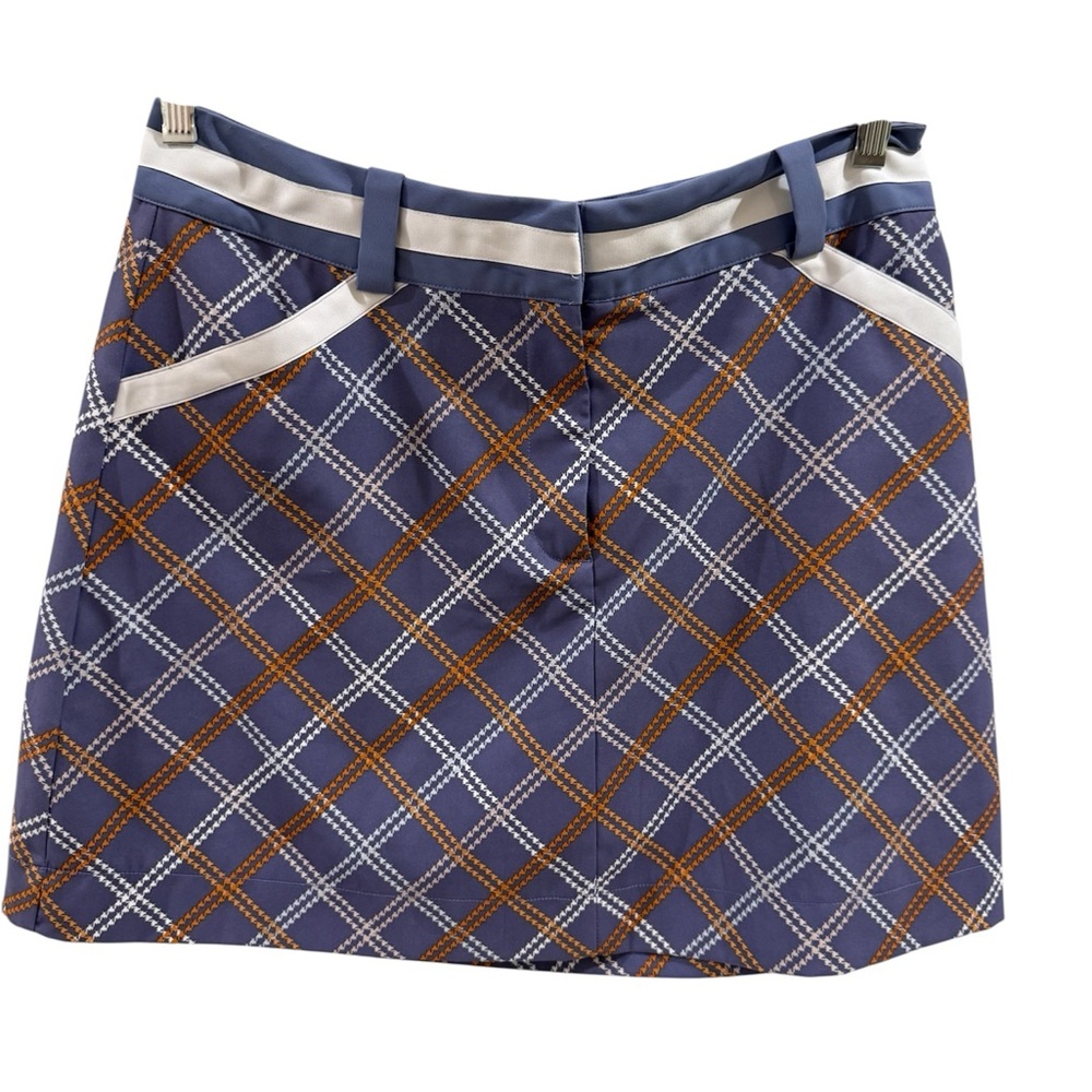 Nike Golf Fit Dry Blue Check Skort  ~ Size Medium
